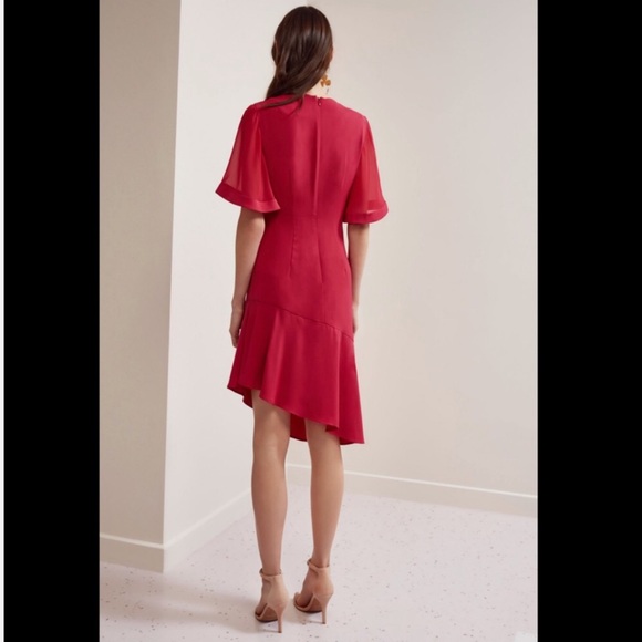 NWT Keepsake Knotted Midi Dress in Raspberry - Picture 9 of 9